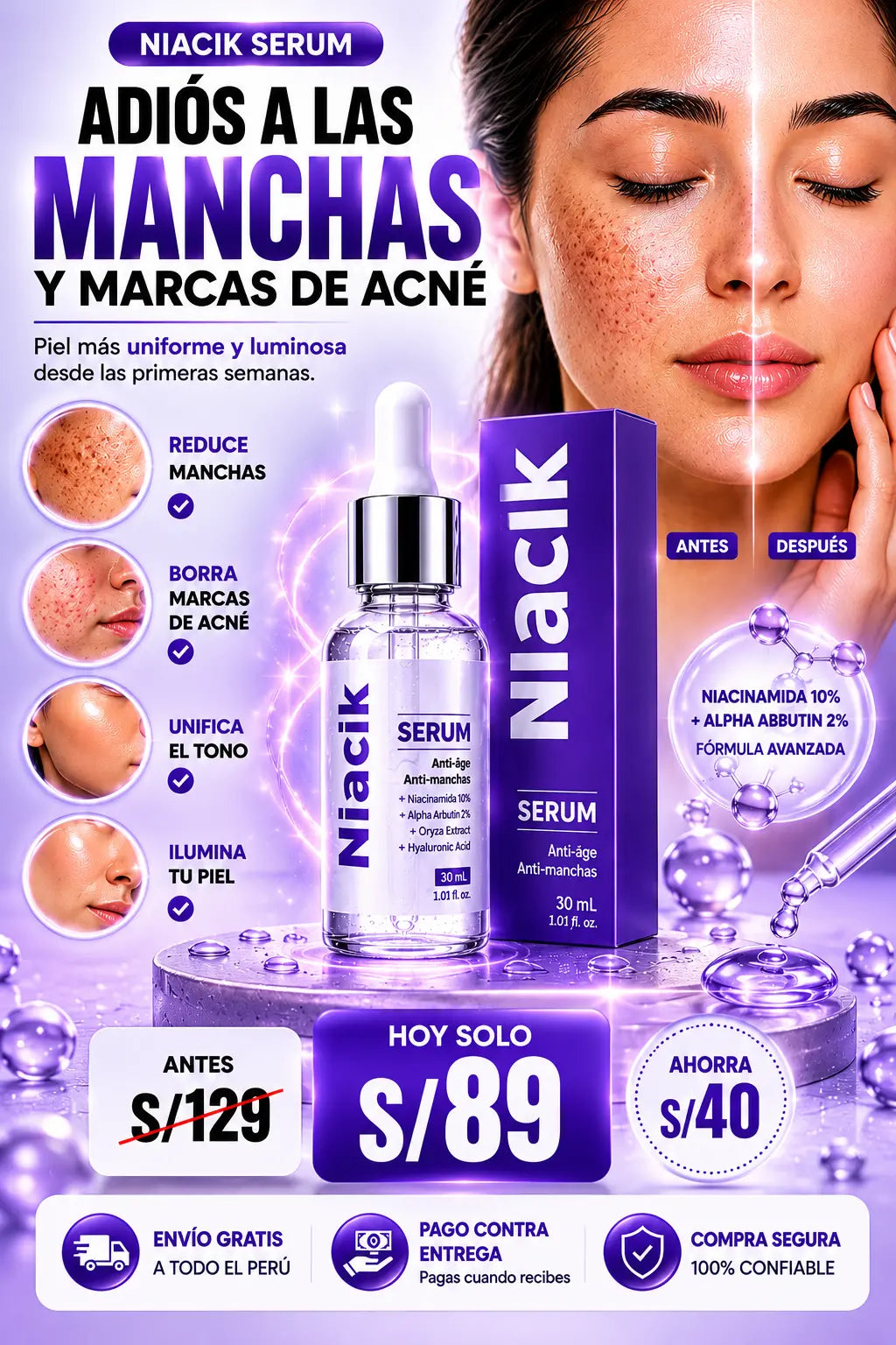 SERUM NIACIK | FÓRMULA AVANZADA PARA EL CUIDADO FACIAL